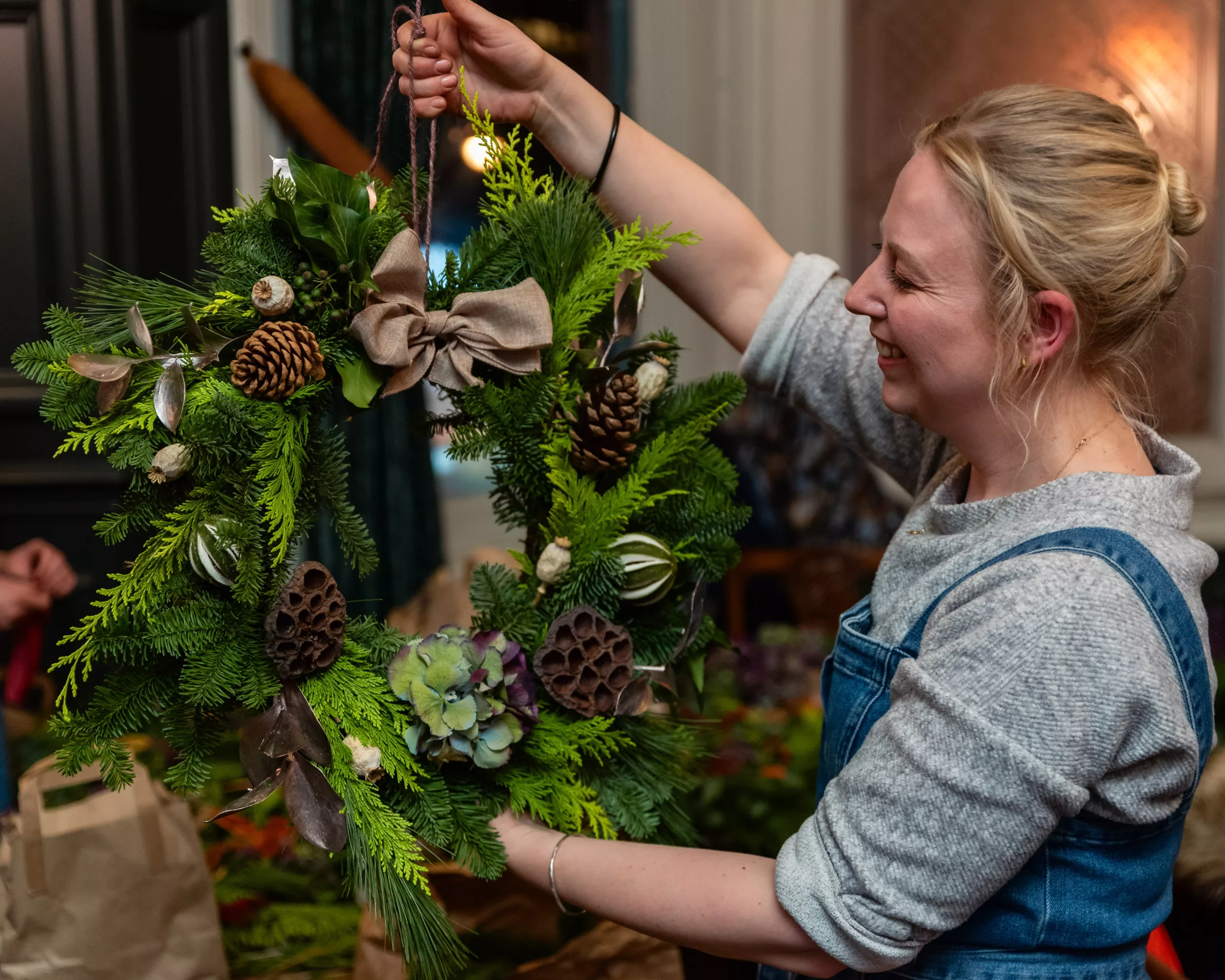 Festive Wreath Making Workshop, Monday 30th November, 7-9:30pm, Manahatta, Birmingham - Image 9